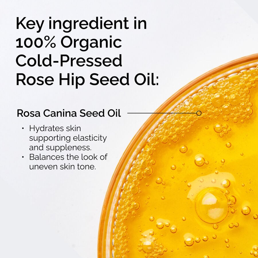 Key ingredients of 100% Organic Cold-Pressed Rose Hip Seed Oil