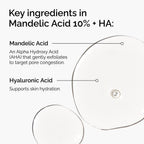 Key Ingredients of Mandelic Acid 10% + HA