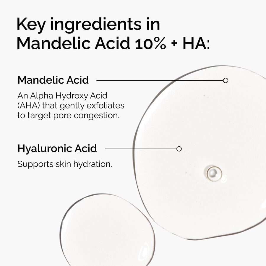 Key Ingredients of Mandelic Acid 10% + HA